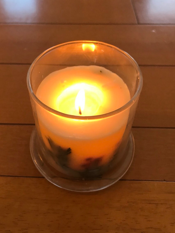 ボタニカルキャンドル　SOY candle glassdomeサイズ 4枚目の画像