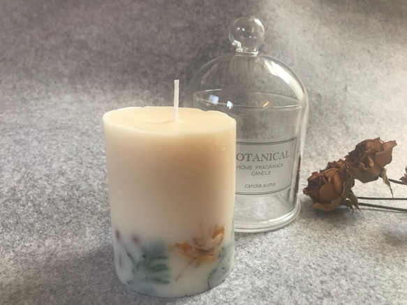 ボタニカルキャンドル　SOY candle glassdomeサイズ 1枚目の画像