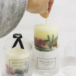 ボタニカルキャンドル　SOY candle glassdomeサイズ 3枚目の画像