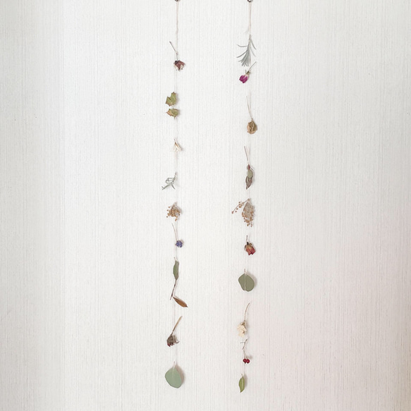 2.フラワーガーランド、フラワーモビール お花のモビール・ガーランド ナチュラル インテリア プリザーブド