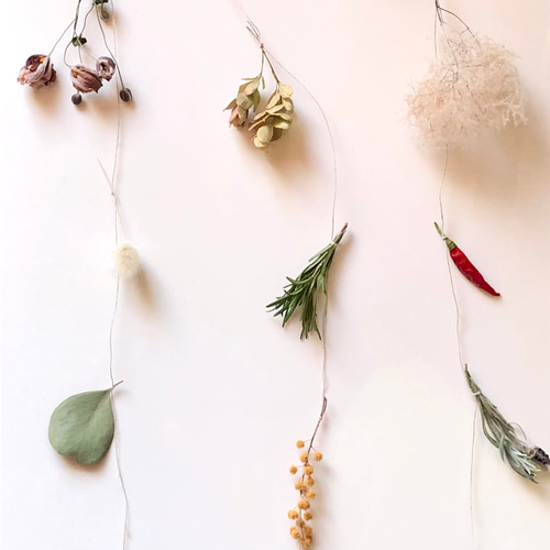 フラワー モビール ロング 1m 2本 ＊シャビー＆ナチュラル ガーランド