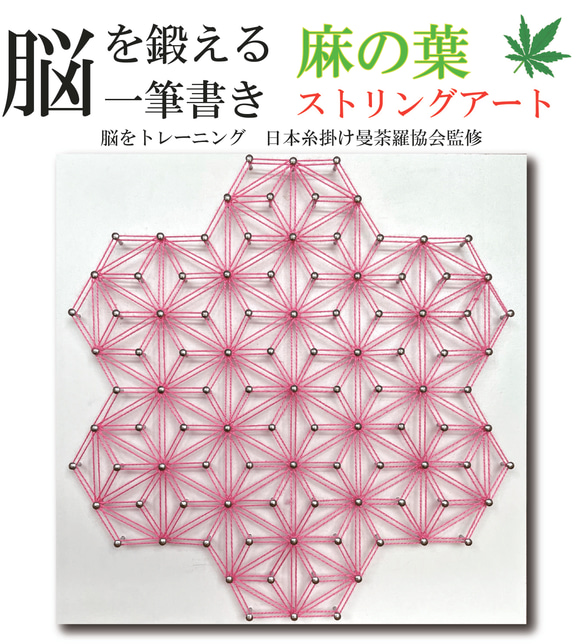 ストリングアート麻の葉釘打ち前 制作キット 夏休み 自由研究 工作