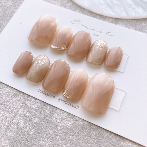 nuance cappuccino＊ ネイル カフェラテ バレンタイン カフェオレ