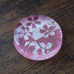 金彩工芸　金彩ガラスペーパーウェイト　「桜　ピンク」 4枚目の画像