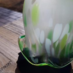 すずらんランプ　(緑色)　吹きガラス (新築祝い*結婚祝い*引っ越し祝い) 5枚目の画像