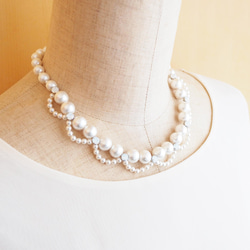 ☆NEW COLOR＊White Opal Silverひらひらコットンパール　 3枚目の画像