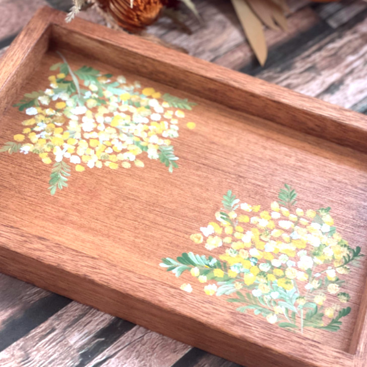 花言葉で伝えるミモザ 「癒しのミモザ小トレー」