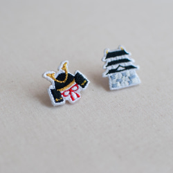 刺繍ピンズ【かぶと】 2枚目の画像