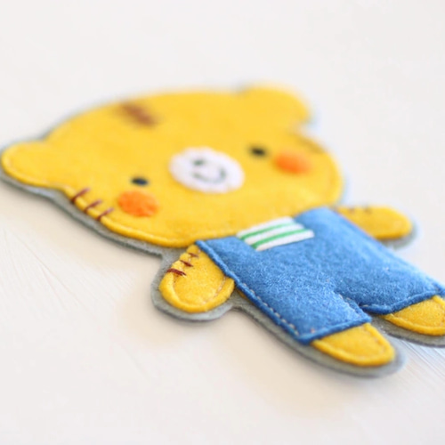 入園入学2025＊動物の大きいフェルトワッペン 名入れ＊おしゃれで