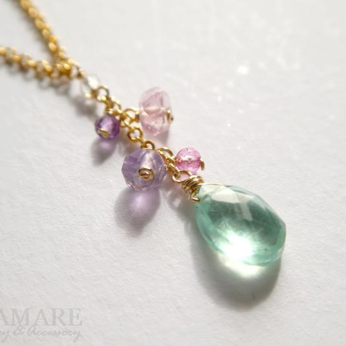 ミントグリーンアパタイト ピンクトルマリン ラベンダー