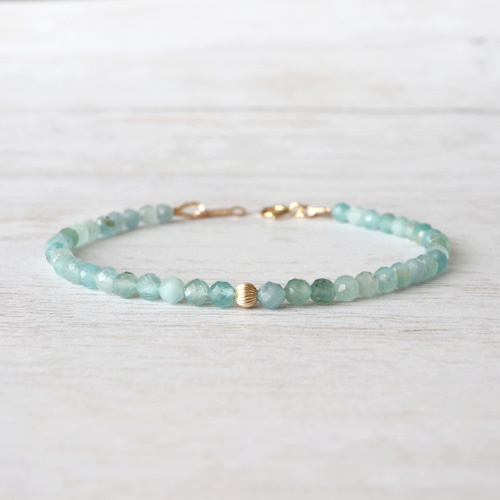 14kgfグランディデエライトブレスレット グランディディエライト 14KGFブレスレット・ニュアンスのあるグリーン