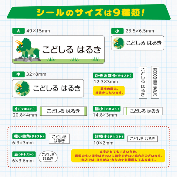 【算数セット お名前シール】 新学期 1年生 入学準備 ネームシール さんすう 防水 耐水 恐竜 昆虫 5枚目の画像