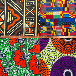 ハギレセット＊5枚組  生地  アフリカ布 アフリカン 小物作り ハンドメイド 手作り 手芸用品 布 a802304 2枚目の画像