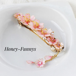 春爛漫 桜のポニーフック ディップアート アメリカンフラワー ワイヤー