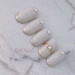 016*当店人気デザイン♡ホワイト&リングネイル✧︎*。ブライダル/卒業