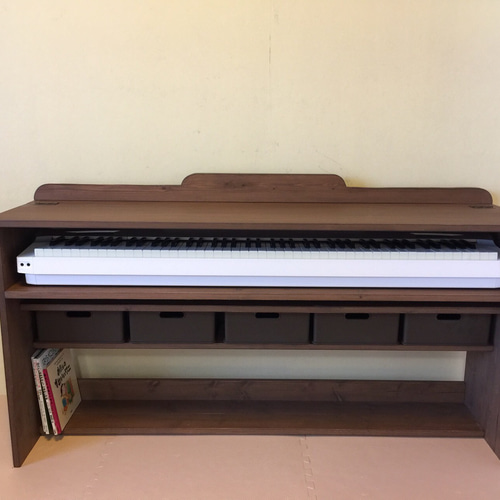 組立不要！完成品！サイズオーダー可能！電子ピアノキーボード台&勉強机&収納ラック 組立不要！完成品！サイズオーダー可能】電子ピアノキーボード台