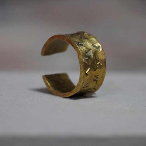 真鍮 生地 メタル リング パーツ No.4 約20x5.5mm 1個 j4