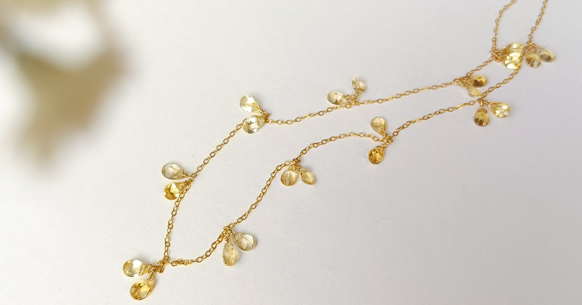 11月誕生石 シトリンのアクセサリー｜ハンドメイド、手作り通販・販売