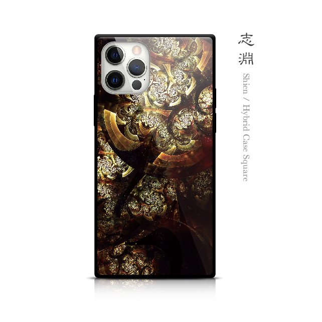 志淵 - 和風 四角型 強化ガラスiPhoneケース/iPhone17/17Pro/17ProMax/Airも対応