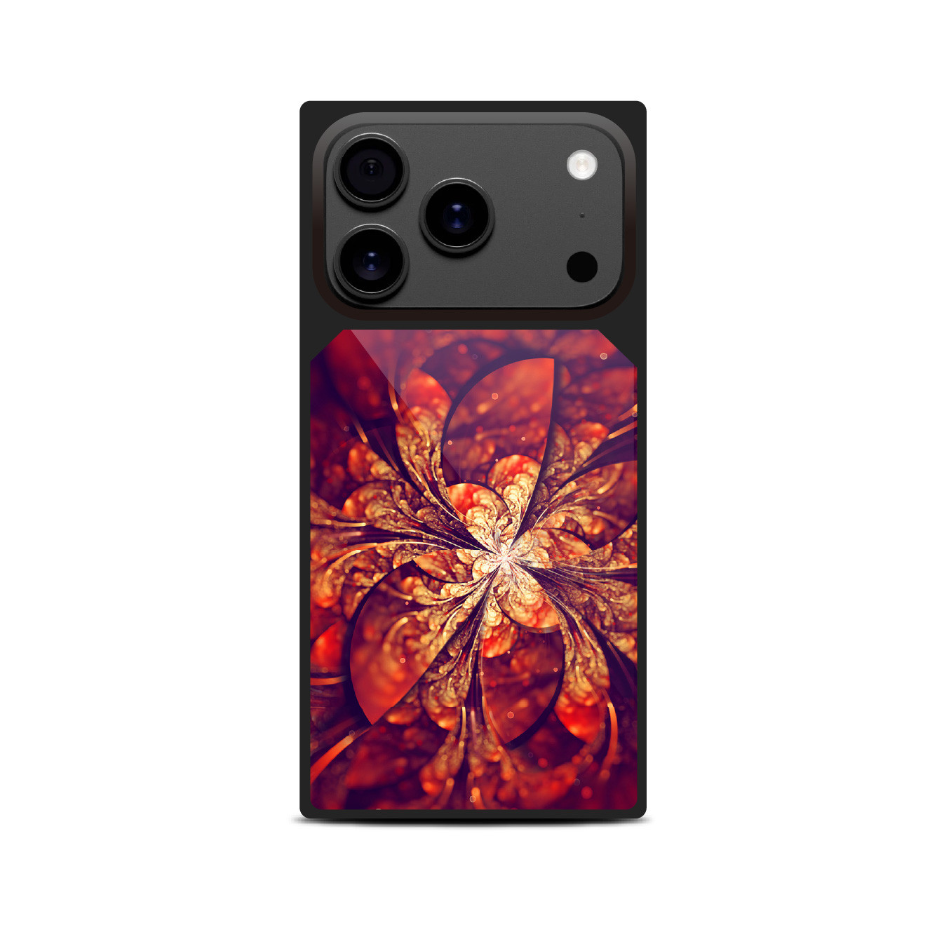 彩鏡 - 和風 四角型 強化ガラスiPhoneケース/iPhone17/17Pro/17ProMax/Airも対応