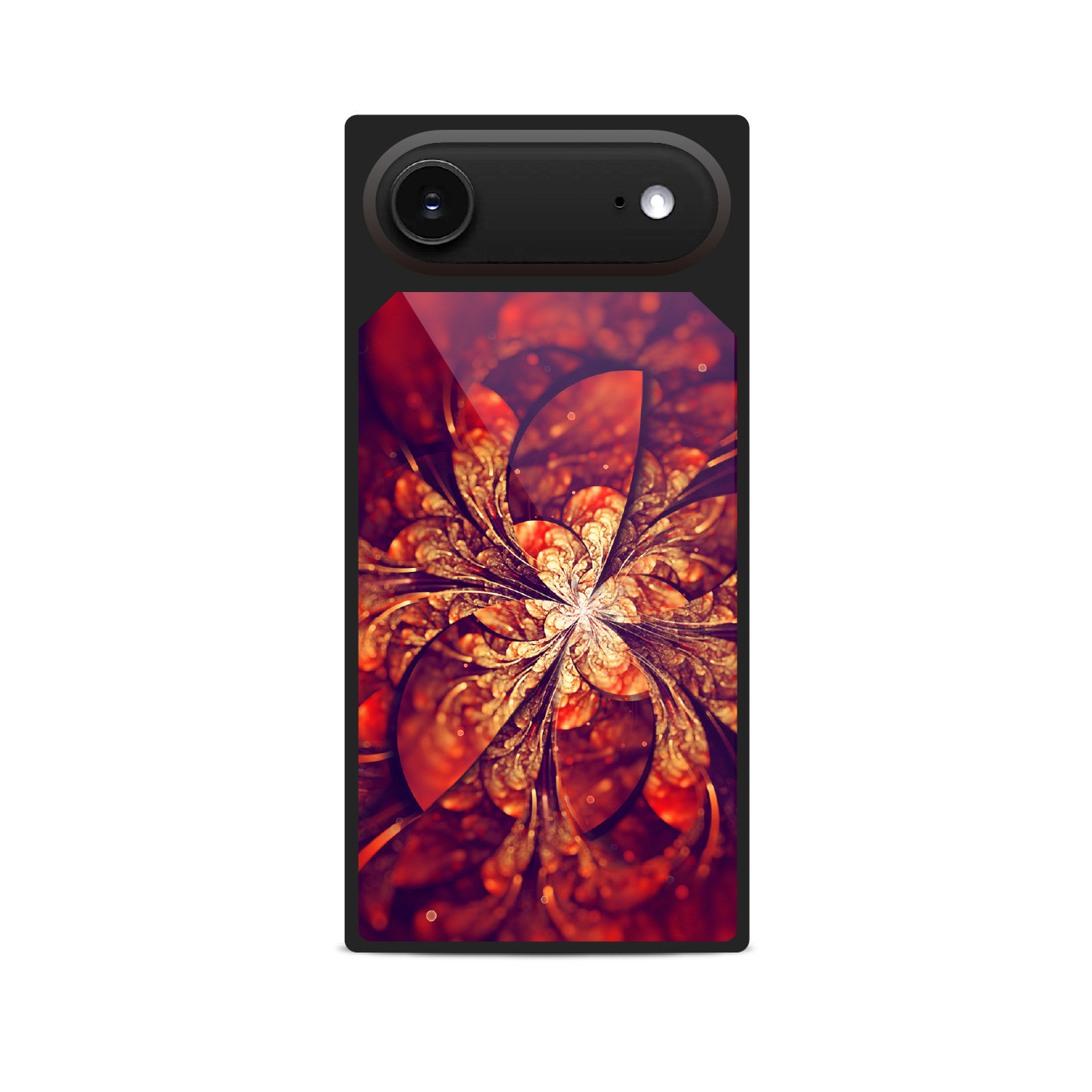 彩鏡 - 和風 四角型 強化ガラスiPhoneケース/iPhone17/17Pro/17ProMax/Airも対応