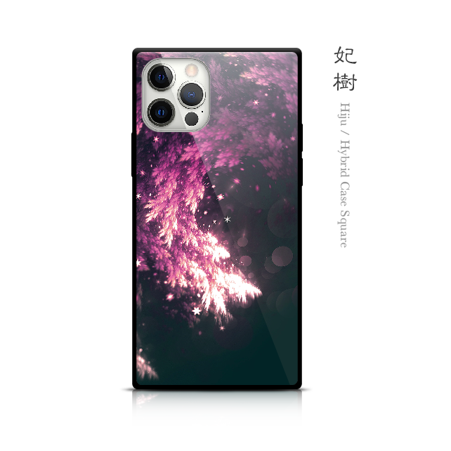 妃樹 - 和風 四角型 強化ガラスiPhoneケース/iPhone17/17Pro/17ProMax/Airも対応