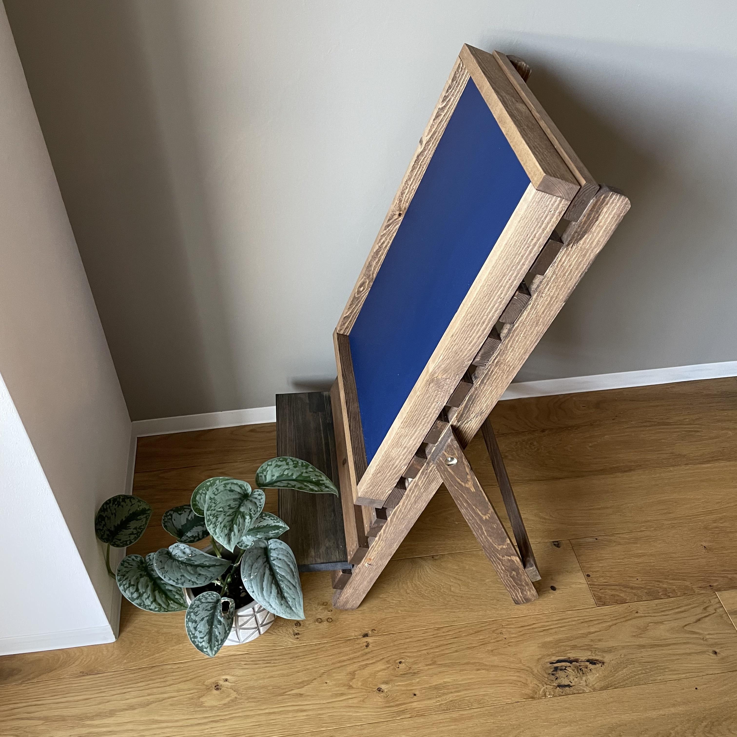 ホワイトウッドのプランタースタンド / 黒板看板