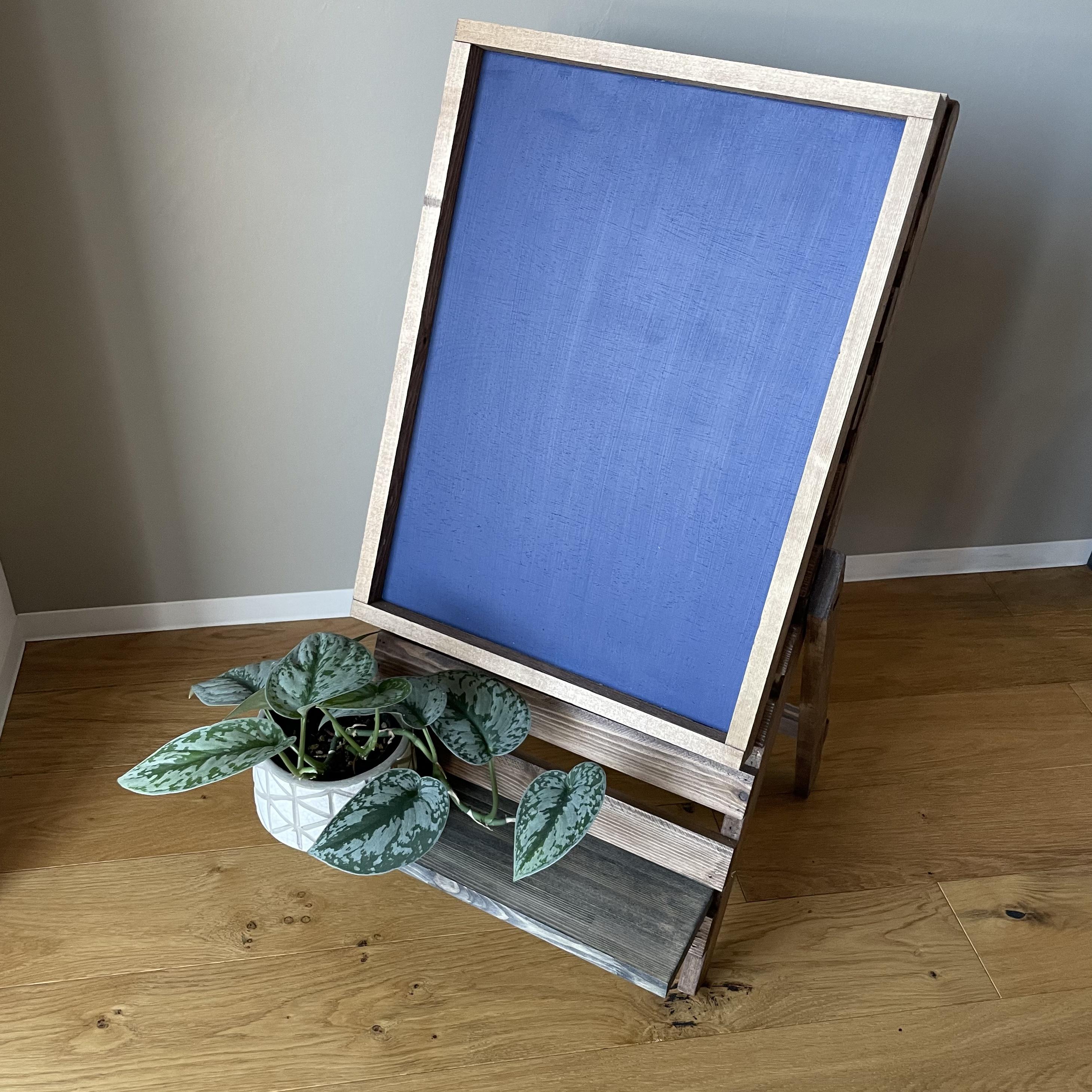 ホワイトウッドのプランタースタンド / 黒板看板