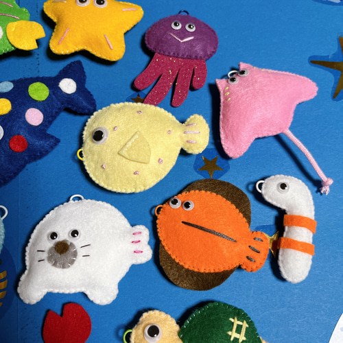 フェルトの魚釣り15☆受注製作☆フェルトおもちゃ☆フェルトさかなつり