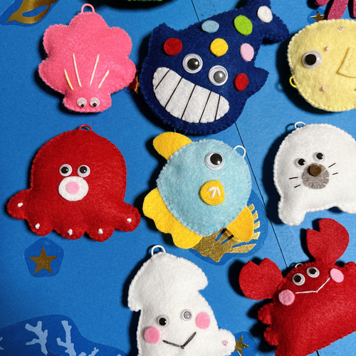 フェルトの魚釣り15☆受注製作☆フェルトおもちゃ☆フェルト
