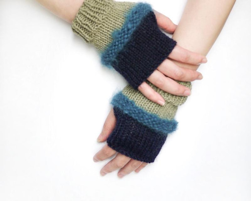 サスティナブルな指なしミトン - Gorgeous - 手袋・ミトン Tranquil