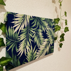 ファブリックパネル　椰子の葉　30×20cm 2枚目の画像