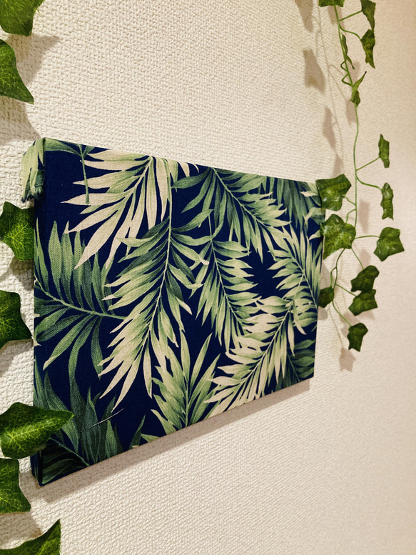 ファブリックパネル　椰子の葉　30×20cm 2枚目の画像