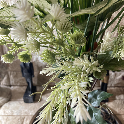 光触媒　人工観葉植物　ウォールグリーン　フェイクグリーン　カラジュームアレンジ@ 光触媒 人工観葉植物 ウォールグリーン フェイク アレンジ