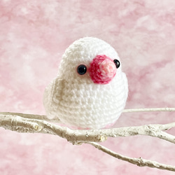 コザクラインコ（ゴールデンチェリー）あみぐるみ：かわいい小鳥