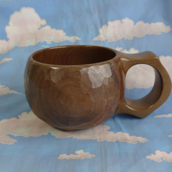 　朴の木の一木彫りコーヒーカップ 6枚目の画像