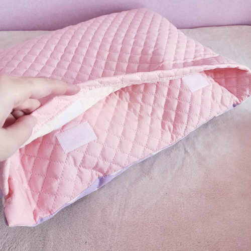 フリルの防災頭巾カバー・背もたれタイプ pink×purple サイズ変更可能 
