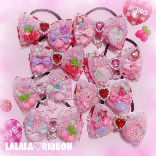 ♡ハンドメイド♡ヘアゴムリボン Esime ヘアゴム ハンドメイドリボンヘアゴム 10個入りセット