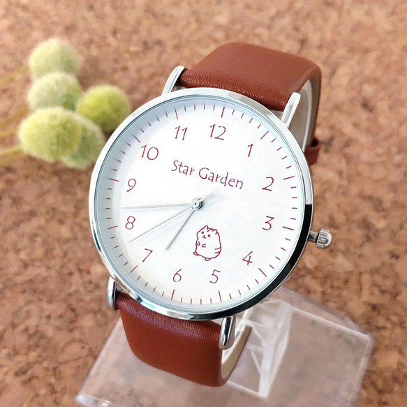 ハムスターの腕時計（レディース・本革） 1枚目の画像