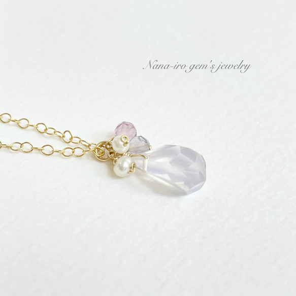 14kgf scorolite ×3stones necklace ネックレス・ペンダント Nana-iro