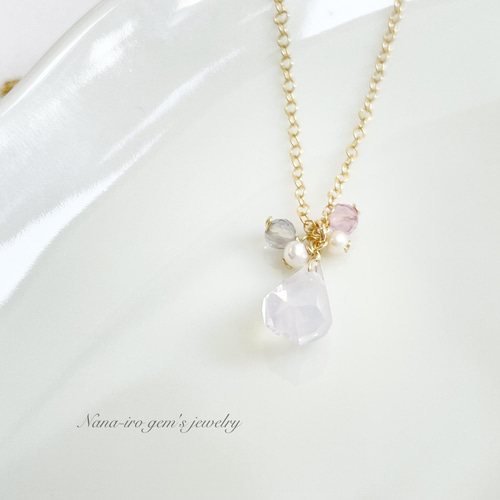 14kgf scorolite ×3stones necklace ネックレス・ペンダント Nana-iro