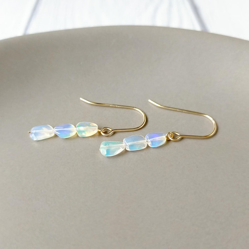 14kgf/ｸﾘｽﾀﾙｵﾊﾟｰﾙ｜好日 - kouzitsu - ピアス（フック・チェーン