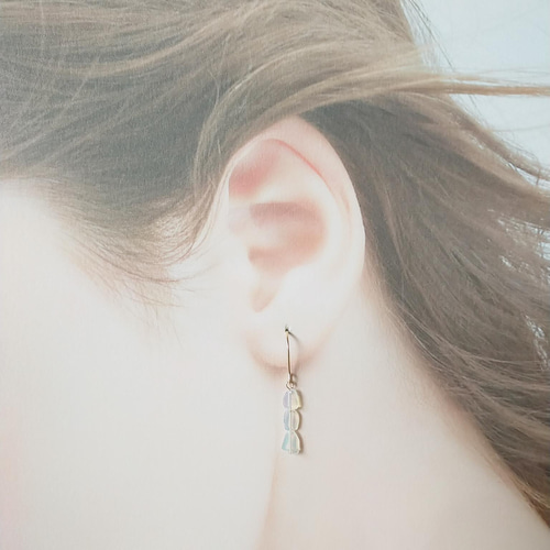 14kgf/ｸﾘｽﾀﾙｵﾊﾟｰﾙ｜好日 - kouzitsu - ピアス（フック・チェーン