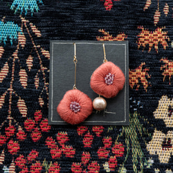 ✺刺繍耳飾り✺ "umitsuki ” 201クラゲ【イヤリング･ピアス金具選択】 5枚目の画像