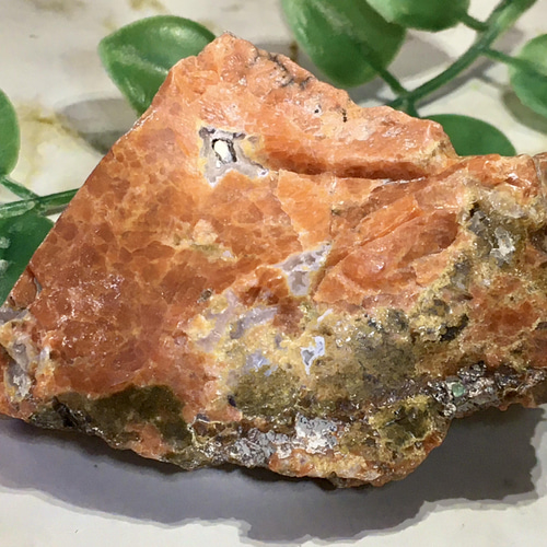 ✳️専用‼️✨オレンジのパワー✨オレンジ レムリアンシードクラスター パワーストーン Lemurianseed quartz × Orange sapphire energizing pinky ring