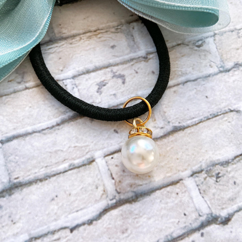 オーガンジーリボン♡ツイン♡ヘアゴム♡シェル オーガンジーリボン♡ツイン♡シェル♡ヘアゴム オーガンジーリボン