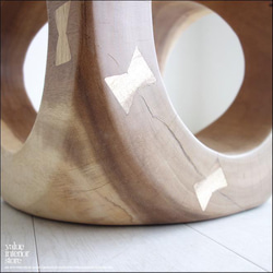 ウッデンスクエアスツールN5 椅子 イス ベンチ チェア 手作り ナチュラル 椅子 サイドテーブル モンキーポッド総無垢 3枚目の画像