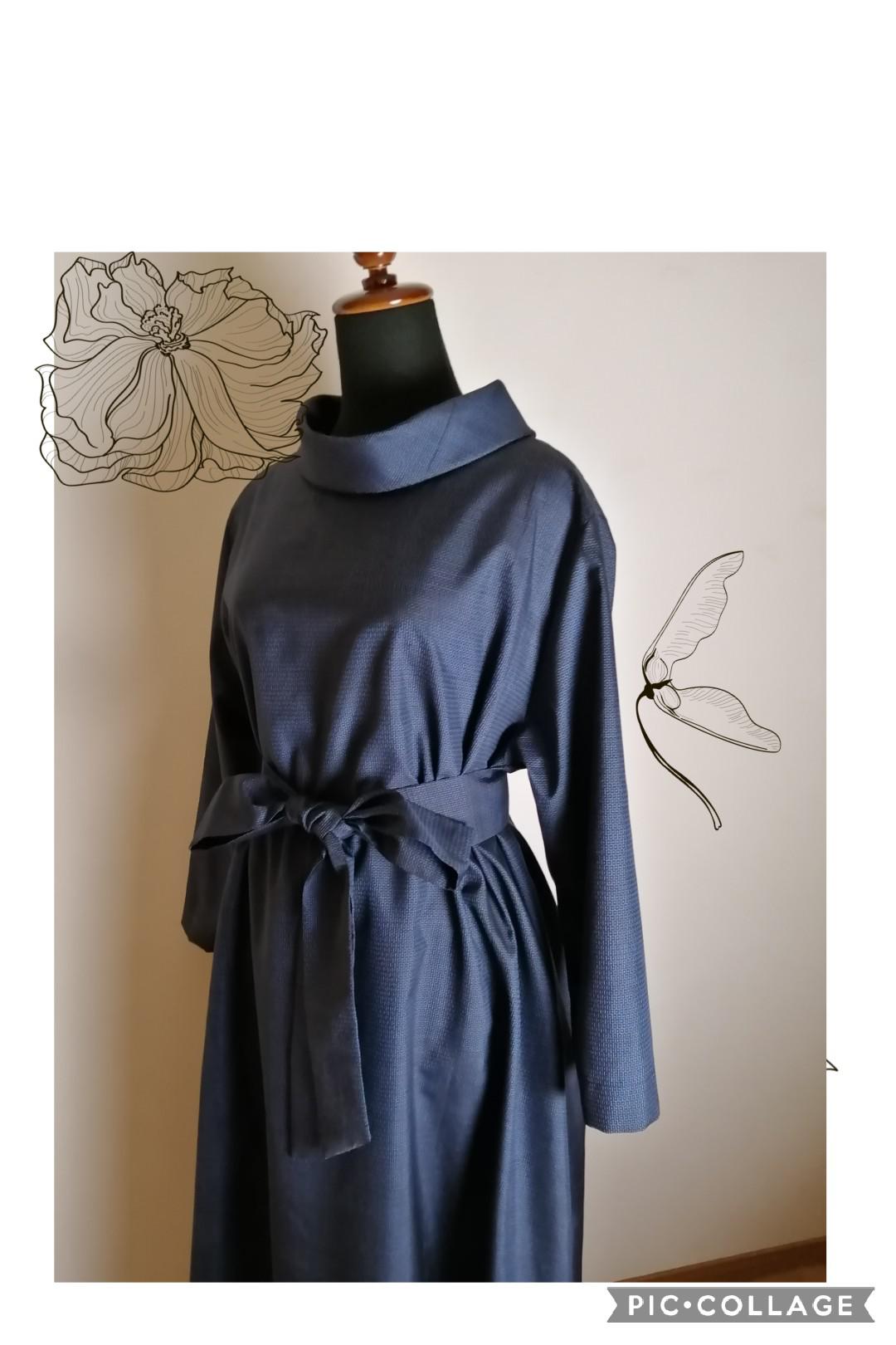 着物リメイク　ワンピース　ハンドメイド