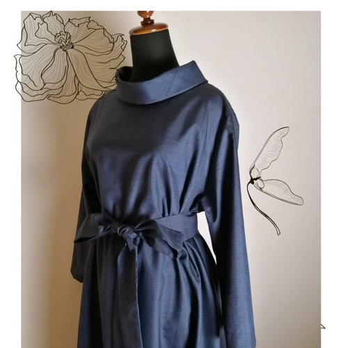 着物リメイク ワンピース ハンドメイド ワンピース さらあお 通販