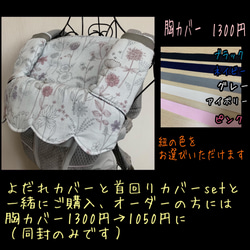 アンジェレッテ　アンジェレッテクアトロエアー 3.2 抱っこ紐　よだれカバー　首回りカバー　胸元カバーなど 7枚目の画像
